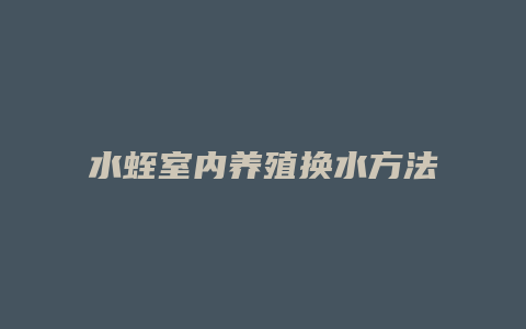 水蛭室内养殖换水方法