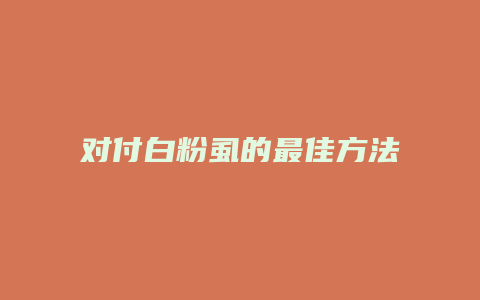 对付白粉虱的最佳方法