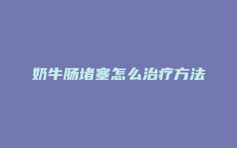 奶牛肠堵塞怎么治疗方法