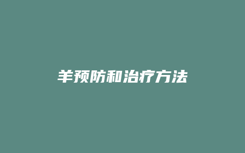 羊预防和治疗方法