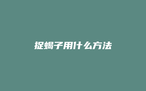 捉蝎子用什么方法