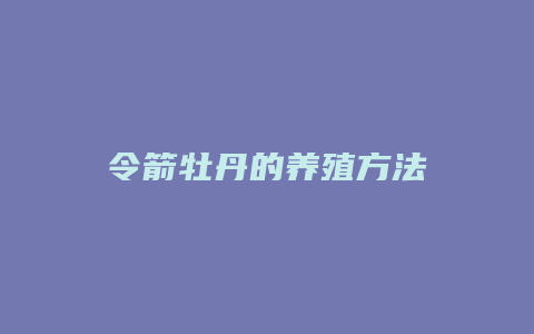 令箭牡丹的养殖方法