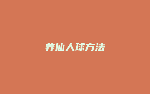 养仙人球方法