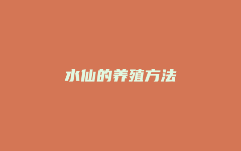 水仙的养殖方法